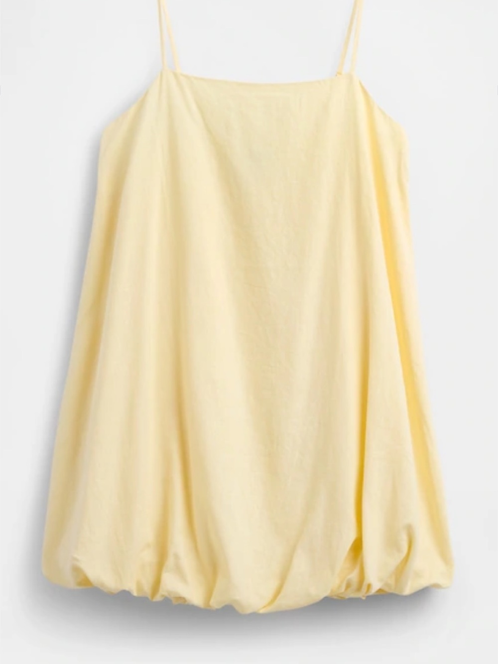 Gap Light Yellow Bubble Hem Cami Dress